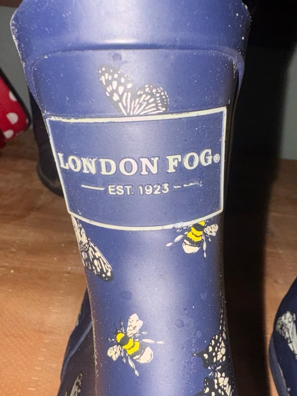 London Fog Navy Butterflies & Bees Rain Boots - Picture 2 of 6